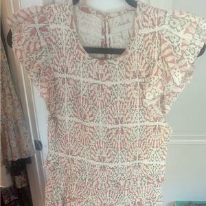 Cleobella Pink, Gray, and White Patterned Dress size small